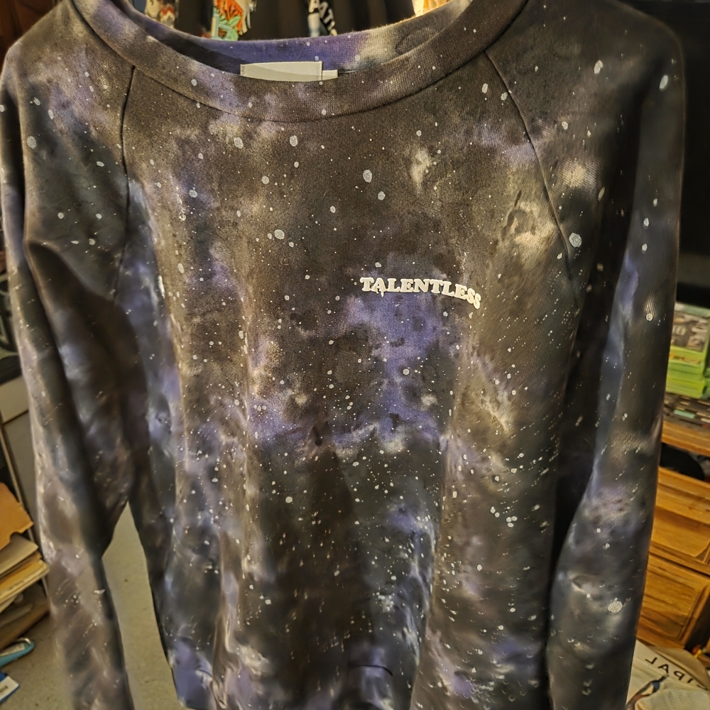 NWOT Talentless Space Dye Crewneck Pullover Sweatshirt Unisex size Large